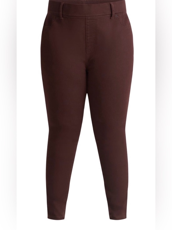 Terra & Sky Denim - Terra & Sky High Rise Pull On Jegging Darkest Brown 4X (28W-30W) NWT